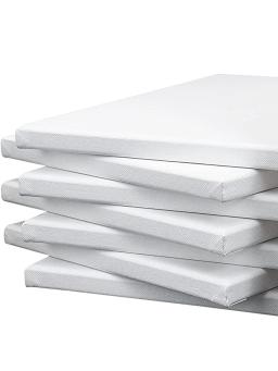 Canvas esticadas Square Blank Canvas, 100% Algodão Canvas para Pintura, Gesso-Primed, 8 oz, 20x25 cm, 4Pcs - Image 4