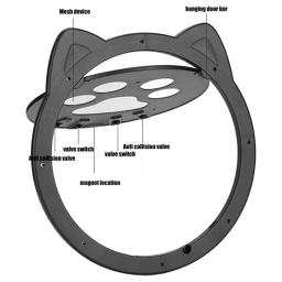 da porta da tela do cão com fechadura da porta do animal estimação com fechamento automático magnético para cães pequenos - Image 3