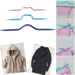 Alumínio curvo tricô agulhas, DIY Crochet ganchos, ponto de malha ferramentas, artesanato pinos, torção torta, 3pcs - Image 6