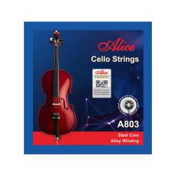 Alice-núcleo de aço liga enrolamento violoncelo cordas, A803, 1 conjunto de 1:10, 1/8,1/4,1/2,3/4,4/4 violoncelos prática - Image 1