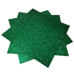 Papel cartolina verde com glitter para artesanato, topper de cupcake, decorações de festa de aniversário e casamento, 15 folhas 300gsm 12*12" - Image 4