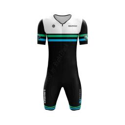Venda quente Righttrack esporte triathlon skinsuit masculino manga curta macacão natação correndo ciclismo roupas tri terno macacão - Image 3