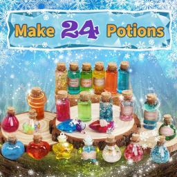 Kit de Poções Mágicas para Crianças, DIY Poções Mágicas, Brinquedos Artesanais, Decorações de Halloween, Natal, Novo, 24 peças - Image 5