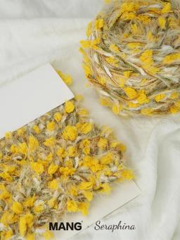 Fio De Tricô Misto Para Crochet Artesanal, Fio De Flor Amarela, Agulha, Saco De Tecido, Laço De Cabelo, Lenço, Saco, Decoração Presente, MANG, 100g - Image 1