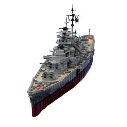 Militar Bismarck Navio de Guerra Building Blocks Set, DIY Bricks Display Model, coleção de presente do miúdo, MOC Bout - Image 4