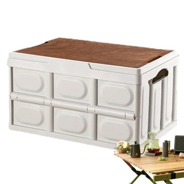 Caixa Organizadora Portátil para Camping, Grande Capacidade e Ideal para o Porta-Malas do Carro