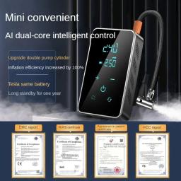 Bomba de ar sem fio Touch Screen para Xiaomi Inflator pneu elétrico Mini Compressor de ar Injector para carro, bicicleta, motocicleta, 150psi - Image 6