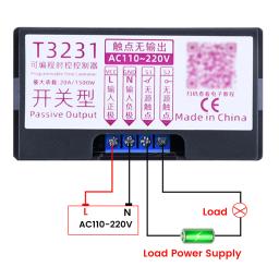 Digital delay relé t3231 ac-20v, 12v, display led, controle do temporizador, interruptor de atraso de temporização ajustável - Image 4