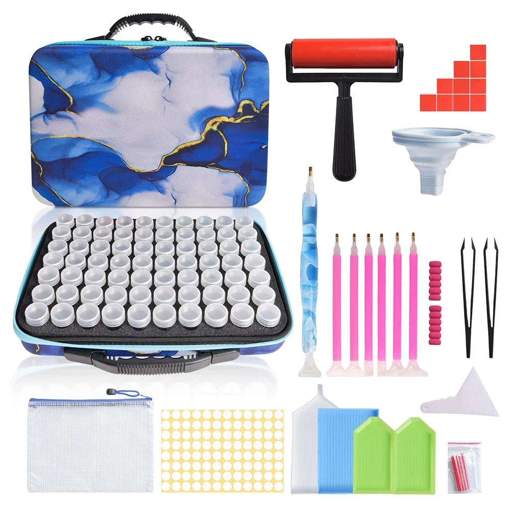 Portátil 5D Pintura Diamante Bolsa de Transporte, Pintura Kit Acessórios com Ferramentas, DIY Art Craft, 70 Slots - Image 1