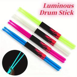 Baquetas de Nylon Luminosas, Ponta Clássica Waterdrop, Neon Colorido, Bastões De Tambor Brilhantes, Ideal Para Iniciantes, Artistas De Palco, 5A, 1 Par - Image 1