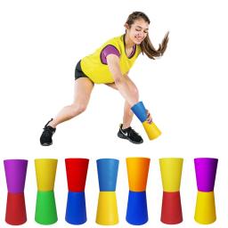 Divertido flip cup shuttle run agilidade de rugby coordenação reversa do corpo do cone treinamento explosivo plástico treinamento de basquete futebol wa - Image 1