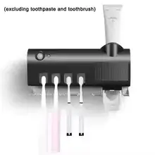 Suporte Escova Dentes UV Dispensador Pasta Automático Higiene Bucal