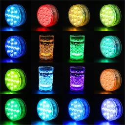 RGB luz submersível com ímã e ventosa, luz noturna subaquática para lagoa, fishtank, fonte, 16 cores, 13 LEDs - Image 6