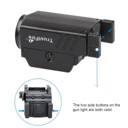 Lanterna LED tática TrustFire GM23 800 lúmens GL0ck Lanterna recarregável USB montada em trilho leve - Image 3