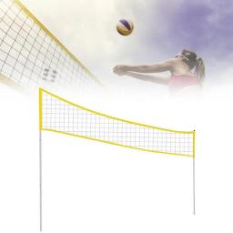 Conjunto de rede de vôlei ao ar livre, 9.5*1m, fácil configuração, praia, vôlei, portátil, badminton, vôlei, esportes ao ar livre, malha de treinamento - Image 5