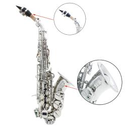 Slade saxofone soprano latão bb tom sax gravado floral saxofon com caso bocal palhetas peças e acessórios de instrumento de vento - Image 5