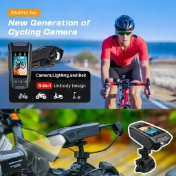 Multifunções Esporte DV Dash Cam com Chifre de Luz, 4K Câmera de Ação Capacete de Bicicleta, Tela HD, Motocicleta, Bicicleta, Ciclismo, 3 em 1 - Image 4