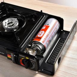 Ignição automática Fogão a Gás Portátil, Grande Firepower, Windproof, Economia de Energia, Liga, Dupla Utilização, Camping Abastecimento - Image 5