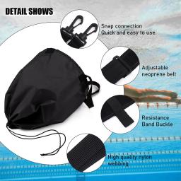 Cinto de resistência para treinamento de força de natação, cinto exercitador de treinamento de natação com paraquedas de arrasto para adultos e crianças - Image 5