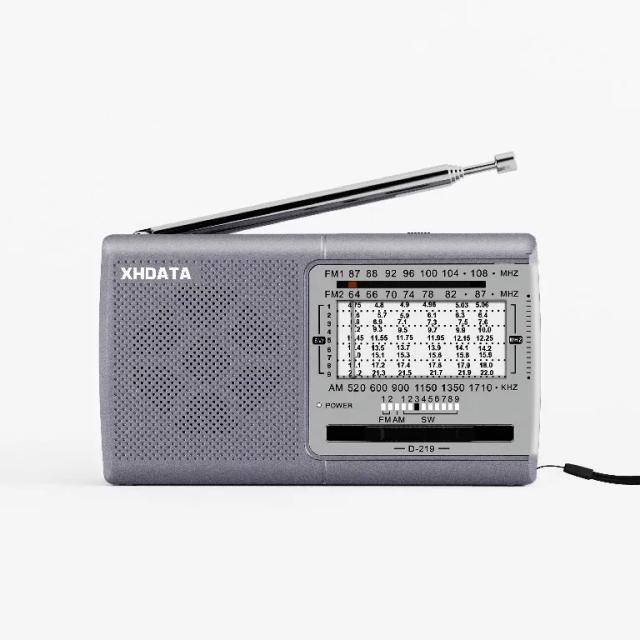 XHDATA D219 Rádio Portátil AM FM SW Receptor de Ondas Curtas Multibanda 11 Bandas