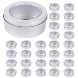 Latas de metal com topo transparente, recipientes vazios para velas, artes e ofícios, armazenamento na cozinha, 2 oz, embalagem 30 - Image 1