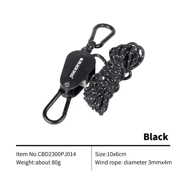 Corda de Ajuste Blackdog Outdoor para Barracas e Canopies com Buckle para Condições Ventosas - Acessórios Essenciais de Camping