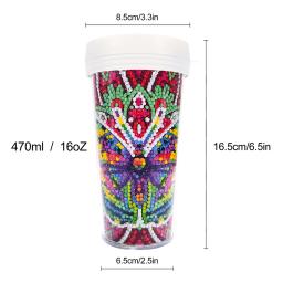 DIY diamante pintura água copo, mosaico coasters, caneca de água capa artesanal bordado arte, artesanato para crianças, presente - Image 6