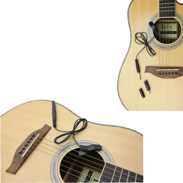 Microfone Universal Clip-on para Captura de Som em Guitarras Elétricas e Acústicas, Transdutor e Amplificador para Instrumentos Musicais