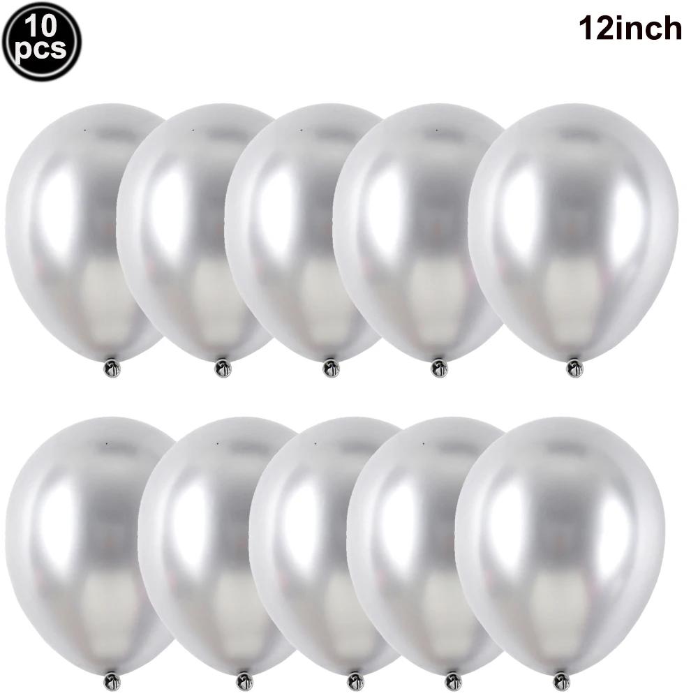 10 pces chrome royal azul balões de látex metálico de duas camadas cromo balões para festas de casamento graduação decoração do chuveiro de bebê - Image 1