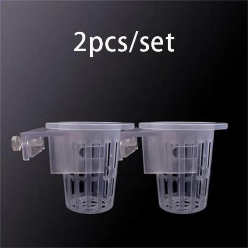 Cesta de Plantio Hidropônico para Tanques de Peixes e Plantas Aquáticas com Vasos Pendurados e Acessórios para Aquário