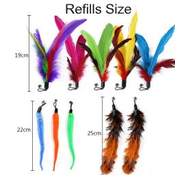 Brinquedos para gatos, ventosa, penas, varinha, brinquedo interativo para gatos, brinquedos retráteis, varinha de gato, recargas de provocador de penas com sinos - Image 6