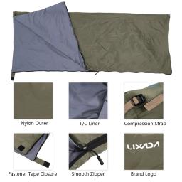 Lixada 190*75cm ao ar livre portátil envelope saco de dormir acampamento viagem caminhadas multifuncional ultra-leve 680g mochila - Image 5