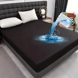 Folha de cama à prova d'água, protetor confortável colchão com elástico elástico, cuidado lavável e fácil - Image 1
