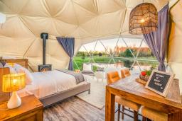 Cúpula de luxo geodésica transparente para barraca de acampamento, hotel e vila tendas, resort e floresta, metade domos, PVC - Image 3