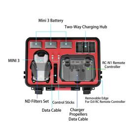 Estojo duro impermeável, acessórios do zangão, caixa do curso, maleta portátil, ar 3 de DJI, ar 2, 2 S, mini 3, 3 pro, mini 2, SE, 4K - Image 3