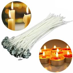 Smokeless Wax Candle Wicks para fazer velas DIY, Núcleo de algodão puro, Pavios pré-encerados, Ferramentas artesanais para fazer velas, 9 cm, 15 cm, 20cm, 100pcs - Image 2