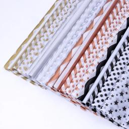20 folhas de papel de alumínio com bolinhas douradas, papel de tecido translúcido, embalagem para presente, artesanato, rolo de papel para vinho, roupas 50x70cm - Image 1