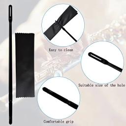 Escovas De Limpeza De Flauta Para Clarinete, Ferramentas De Limpeza De Flauta, Cotonete, Escova De Limpeza De Vara - Image 4