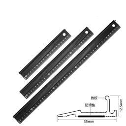 Artesanato de couro anti corte mão escala régua corte seguro ferramentas de medição precisa protetora 20cm 30cm 45cm - Image 5
