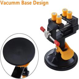 Mini Drill Press Vice com Ventosa, Mesa Ajustável Torno, Banco Vice Clip na Ferramenta para Jóias Nuclear, 360 Rotativo - Image 3
