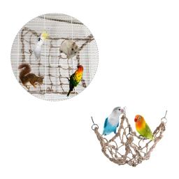 Bird Swing Ladder Toys com gancho, Hemp Rope, Net, Pet Parrot, Chew Play, Escalada Cordas, Pet Acessórios, Indoor Toy - Image 5