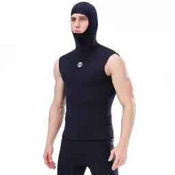 Tanque de Mergulho Quente com Headcover, Roupas de Surf Sem Mangas, Split Diving Suit Vest, 3mm com capuz - Image 2
