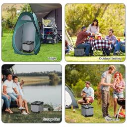 Portátil dobrável carro WC, Anti-Odor Caixa De Armazenamento, Assento de Emergência ao ar livre, Self-Driving Viagem, Camping, dobrável - Image 6