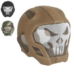 Esportes ao ar livre eva capacete proteção completa coberto caça tiro capacetes ajustável tático crânio máscara de malha de aço capacete - Image 1