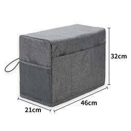 Capa protetora para máquinas de costura domésticas Capa contra poeira com bolsos, apto para a maioria, 1 PC - Image 6