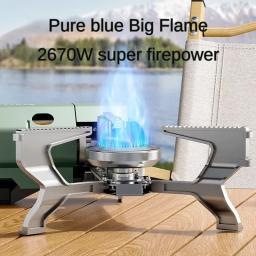 Fogão a gás de acampamento portátil dobrável queimador de gás ao ar livre fogão de cartão dobrável piquenique grill sistema de aquecimento de fogo - Image 6