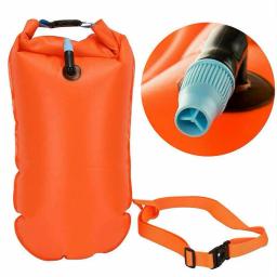 Inflável aberta bóia de natação Tow Float Dry Bag Air Bag duplo com cinto de cintura Suprimentos de jogo de água Acessórios de treinamento Natação - Image 1