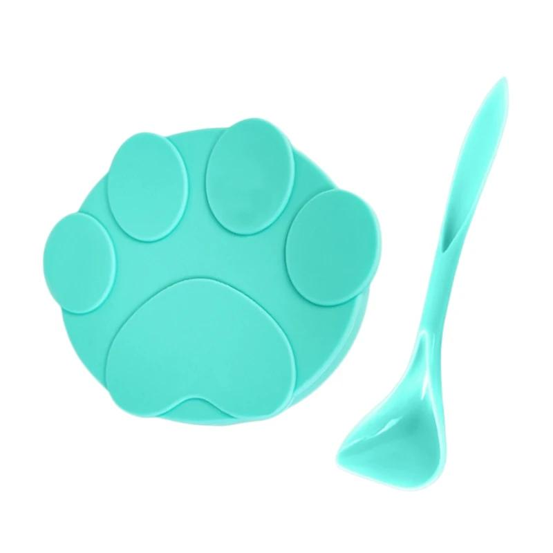 Portátil Silicone Dog Cat Tampa enlatada, 2-em-1Food Sealer Spoon, Pet Food Cover, Armazenamento Fresh-Keeping Lids, Bowl, 1-10Pcs - Image 1