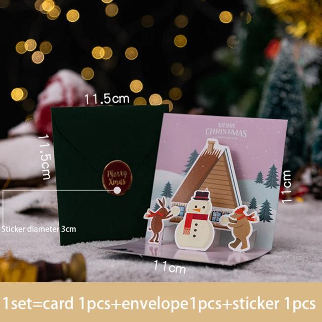 Cartões de Natal 3D Pop-Up com Santa: Presente Perfeito e Mensagens de Bênção para o Ano Novo