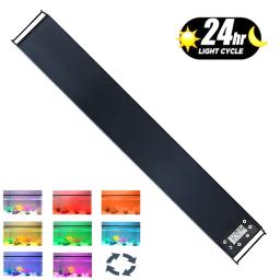 Lâmpada LED Fish Tank com Dimmer para água doce, luz do aquário, iluminação de espectro completo, Auto On Off, 24/7, DIY, 75-90cm, IP68 impermeável - Image 1